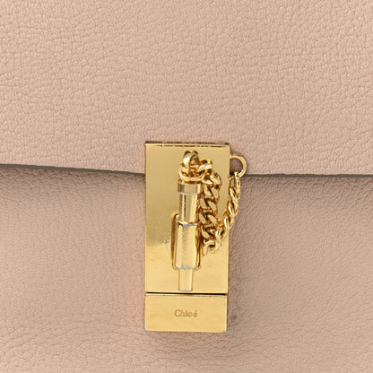 Chloe Grained Lambskin Mini Drew Shoulder Bag Cement Pink 7 of 11