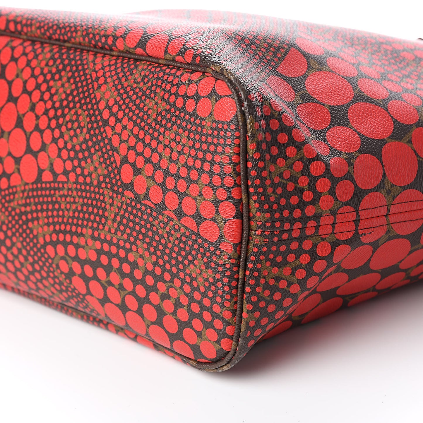 Monogram Kusama Waves Neverfull MM Red