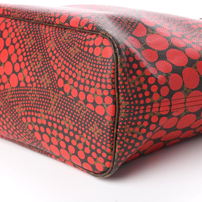 Louis Vuitton Monogram Kusama Waves Neverfull MM Red 9 of 11