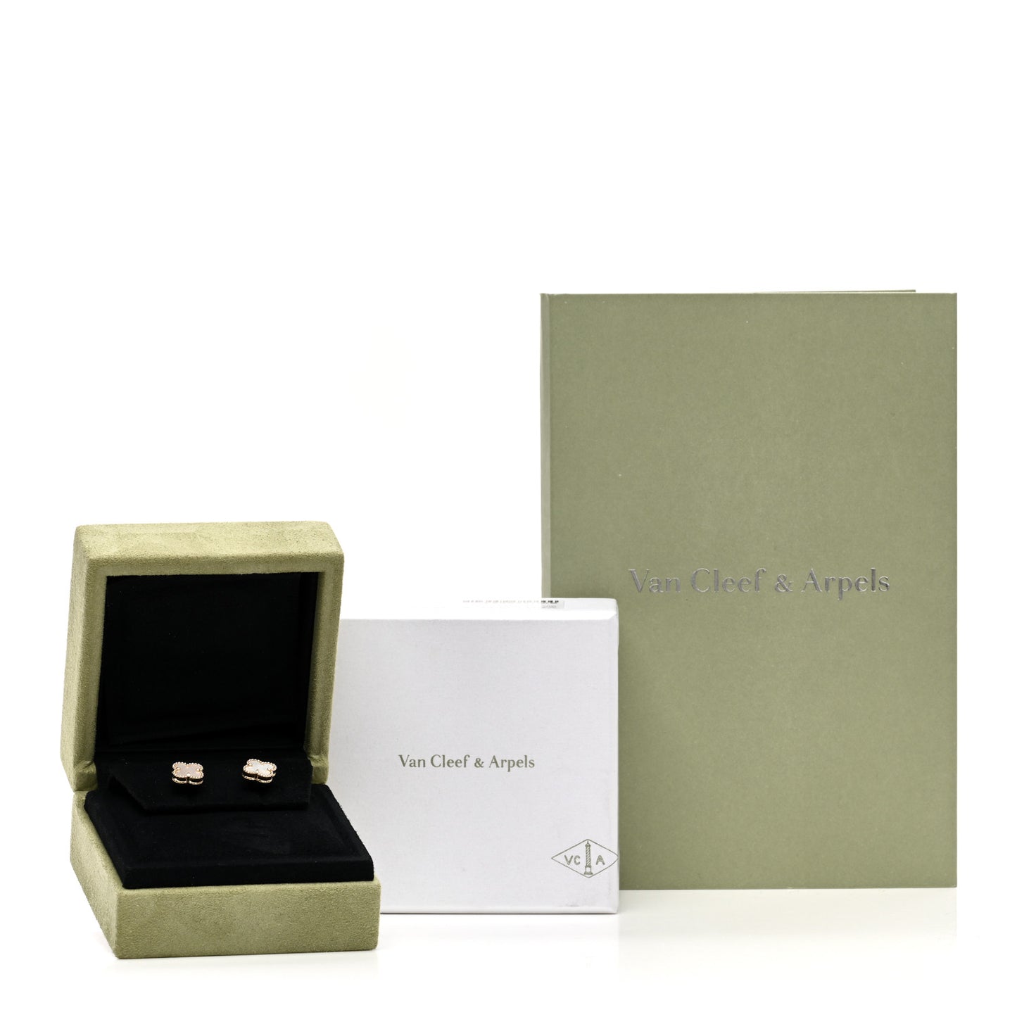 18K Yellow Gold Mother of Pearl Sweet Alhambra Earrings