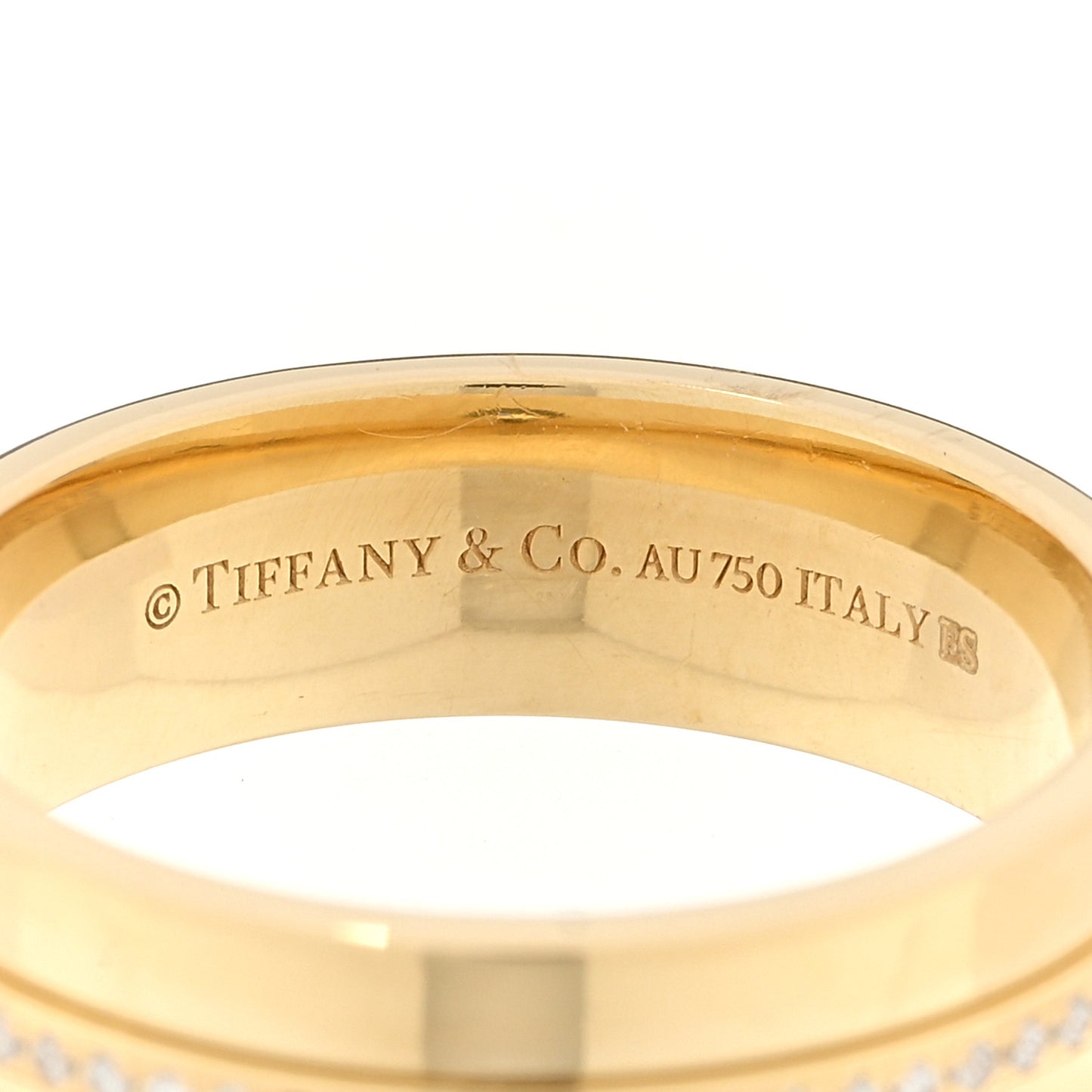 18K Yellow Gold Diamond Wide T Two Ring 52 6
