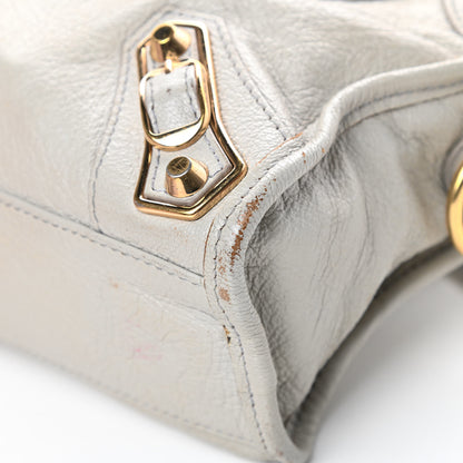 Balenciaga Chevre Gold Metallic Edge Hardware Mini City Gris Perle 10 of 19