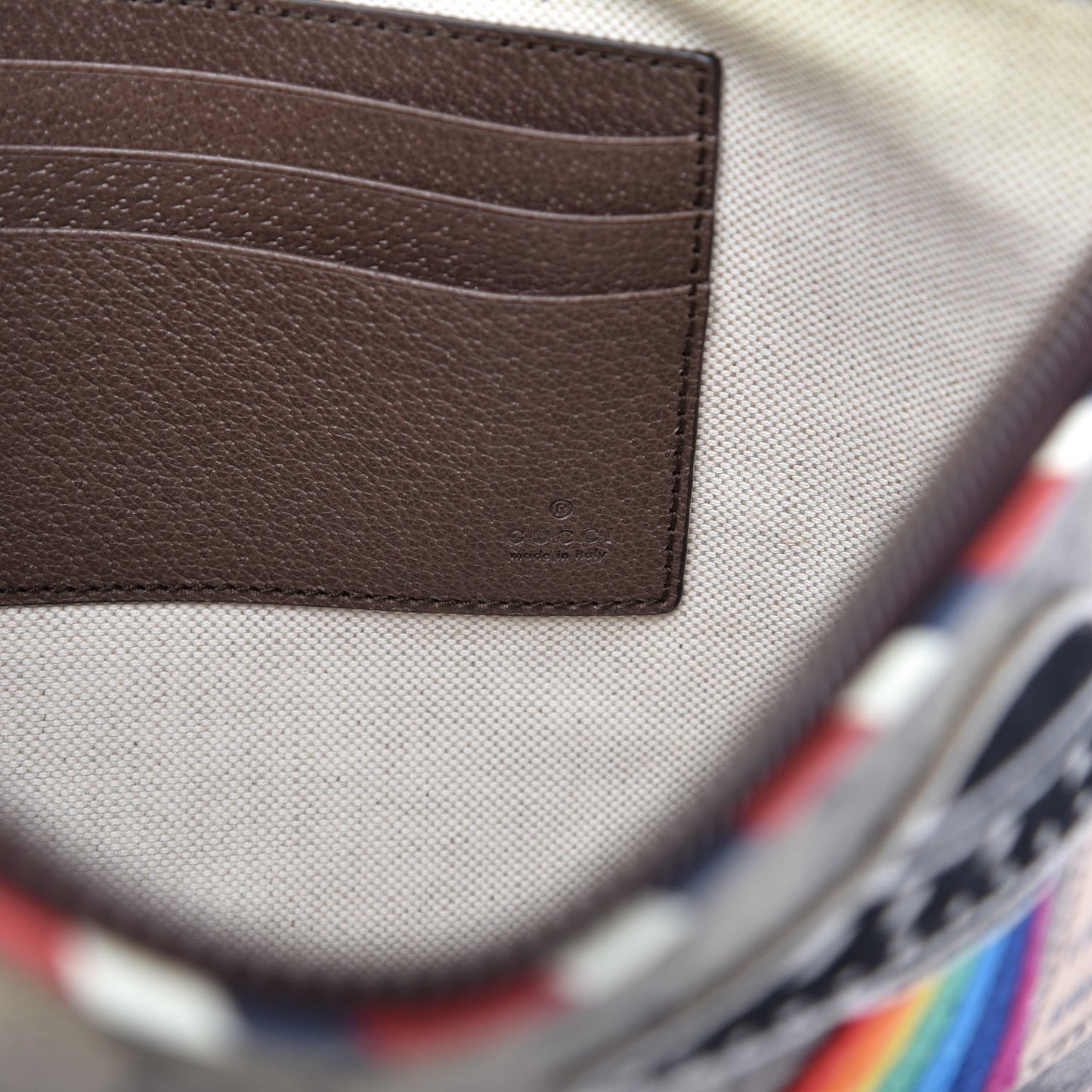 GG Supreme Monogram Courrier Documents Holder Beige New Acero