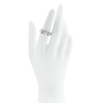 Chanel 18K White Gold Diamond Profil de Camellia Band Ring 53 6.5 2 of 5