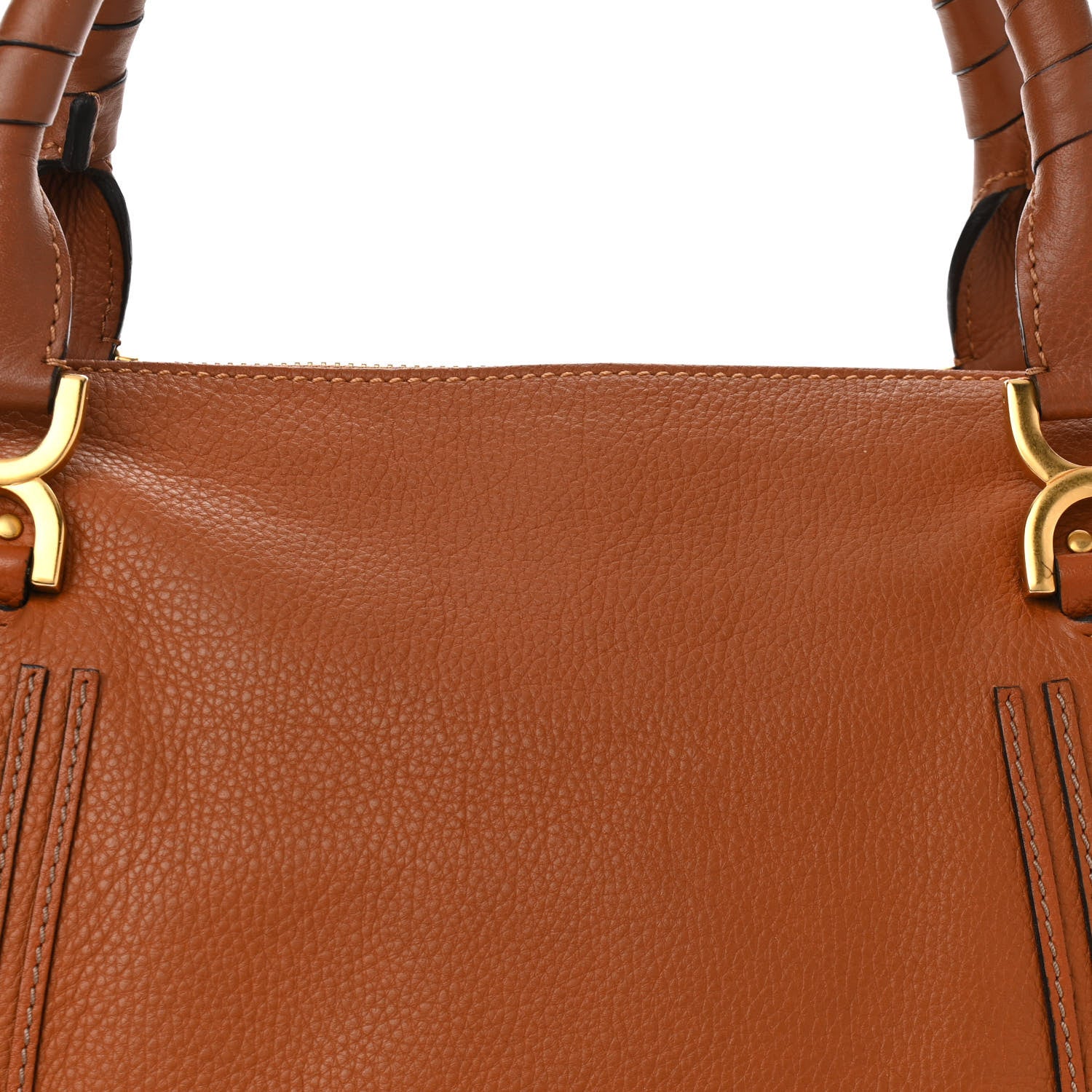 Chloe Calfskin Large Marcie Satchel Tan 7 of 9