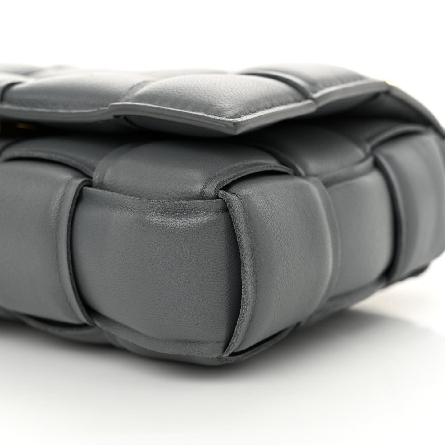 Nappa Maxi Intreccio Small Padded Cassette Crossbody Thunder