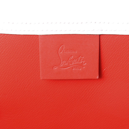Christian Louboutin Calfskin Degrade Leopard Print Spikes East West Cabata Tote White Multi 6 of 10