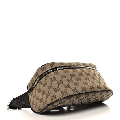 Gucci Monogram Dollar Calfskin Waist Pouch Beige Ebony Testa di Moro Marrone Scuro 4 of 10
