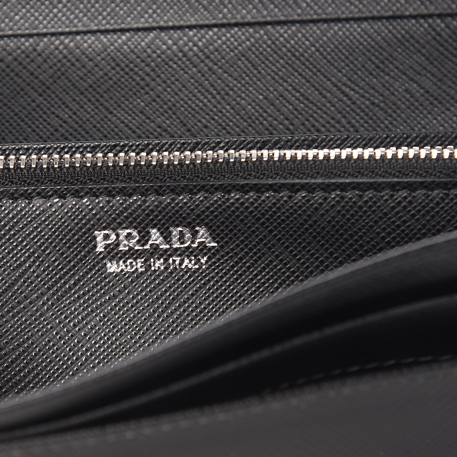 Prada Saffiano Continental Flap Wallet Black 7 of 10