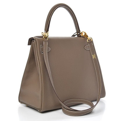 Hermes Togo Kelly Retourne 28 Etoupe 3 of 10