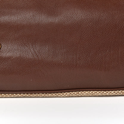Saint Laurent Linen Belle de Jour Cabas Tote Brown 11 of 12