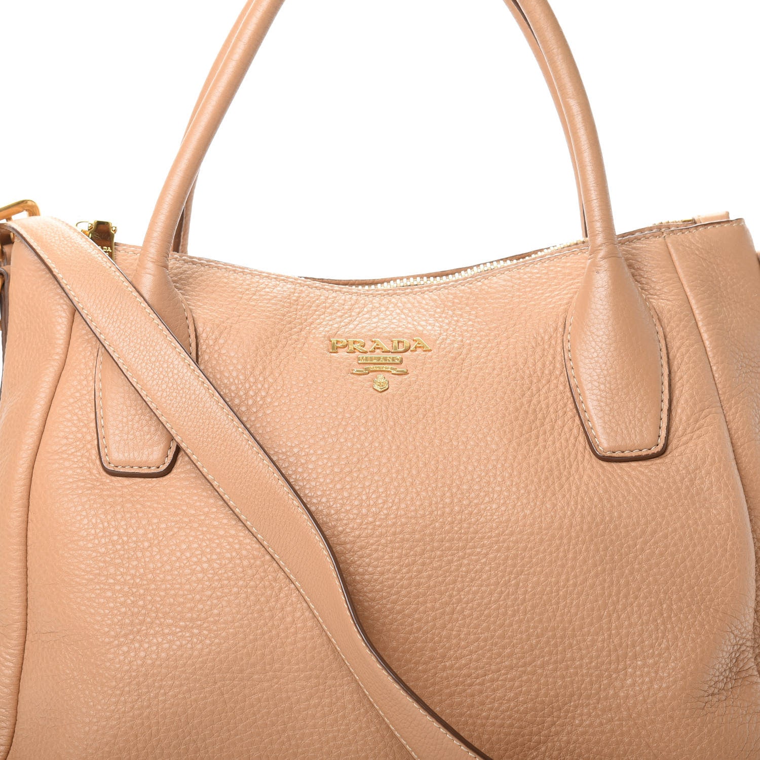Prada Vitello Daino Shopping Tote Sughero 9 of 13