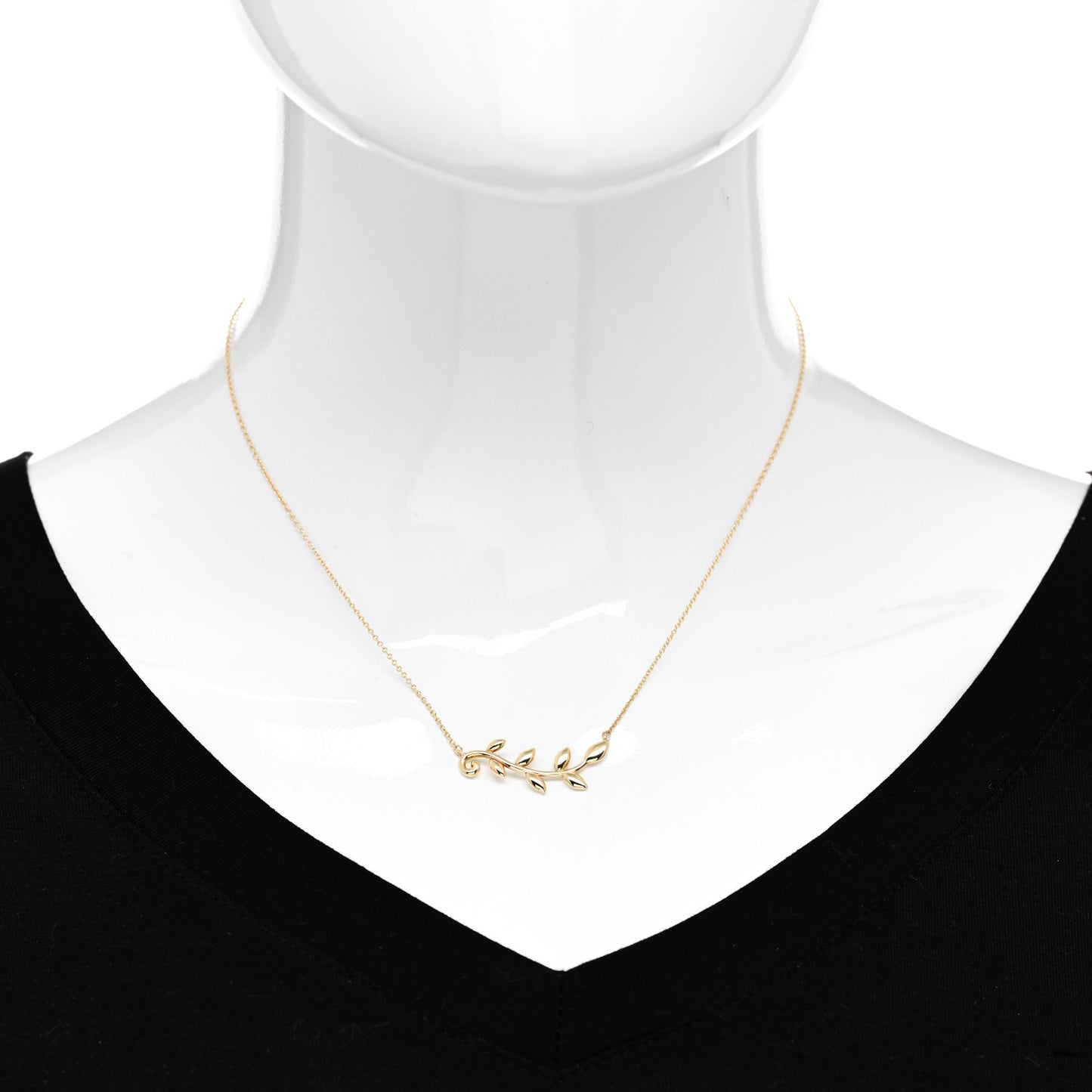 18K Yellow Gold Paloma Picasso Olive Leaf Vine Pendant Necklace