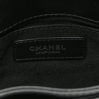 Chanel Calfskin Quilted CC Uniform Flap Belt Bag Black 6 of 10