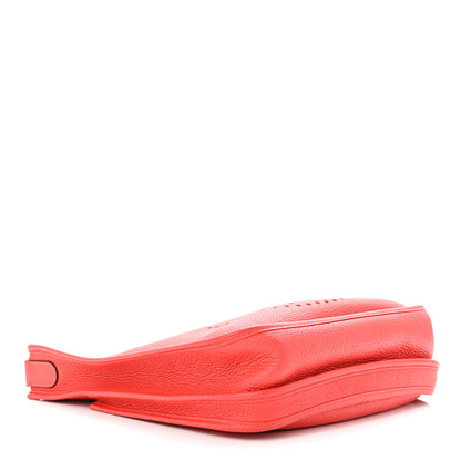 Hermes Taurillon Clemence Evelyne III PM Rouge Pivoine 4 of 13