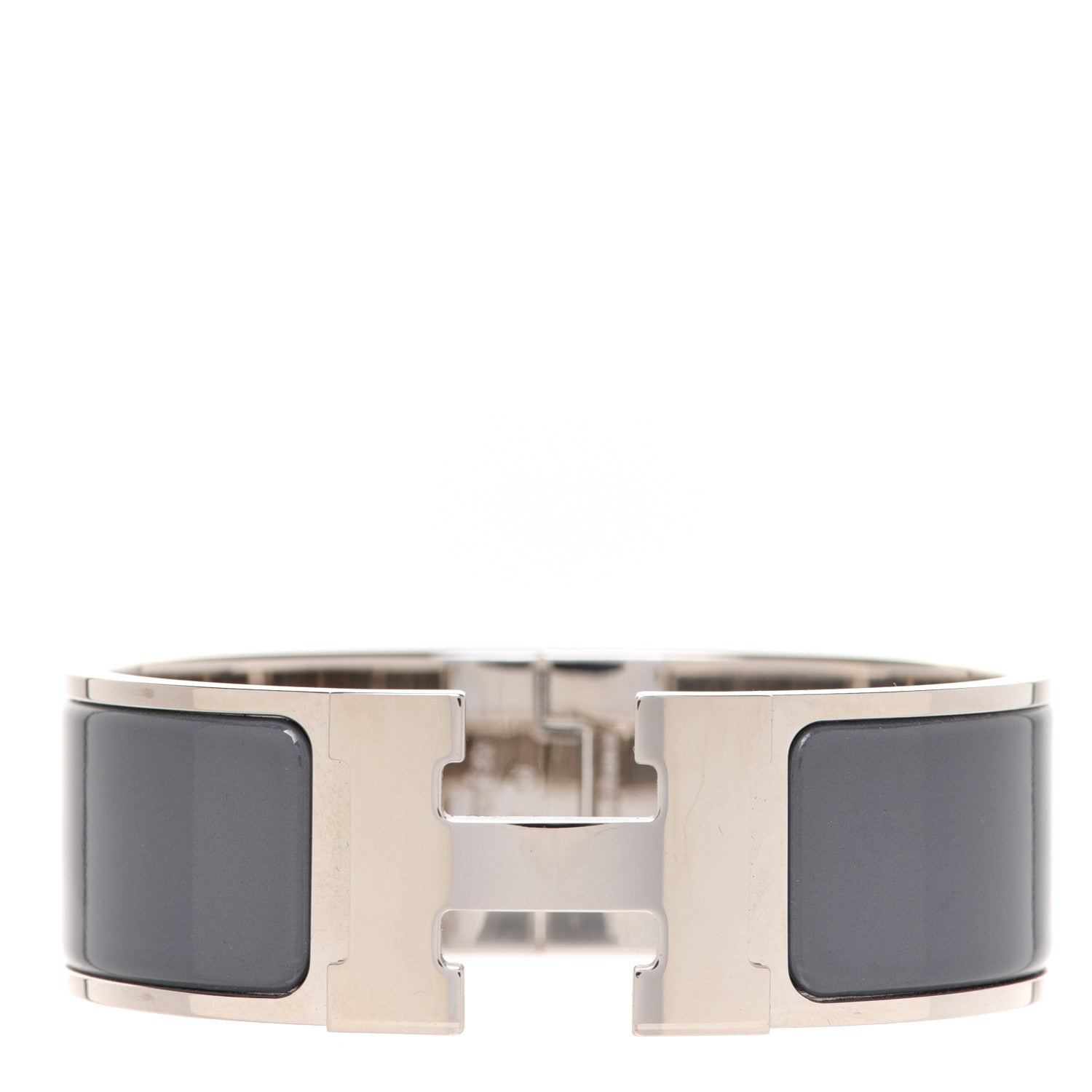 Hermes Enamel Wide Clic Clac H Bracelet PM Ardoise 1 of 5