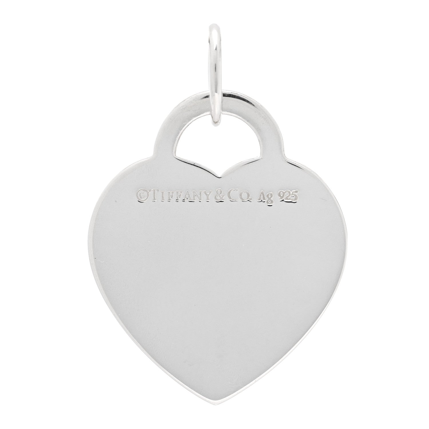 Tiffany Sterling Silver Enamel LOVE YOU Heart Charm Red 3 of 4