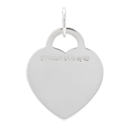 Tiffany Sterling Silver Enamel LOVE YOU Heart Charm Red 3 of 4