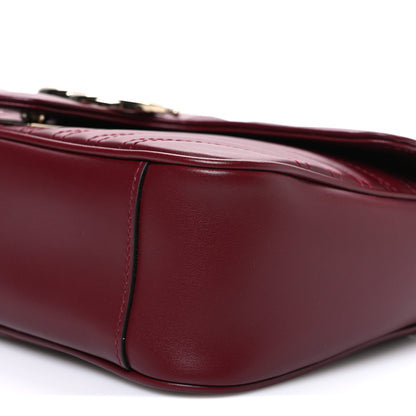 Gucci Calfskin Matelasse Medium GG Marmont Shoulder Bag Rosso Ancora Red 10 of 10