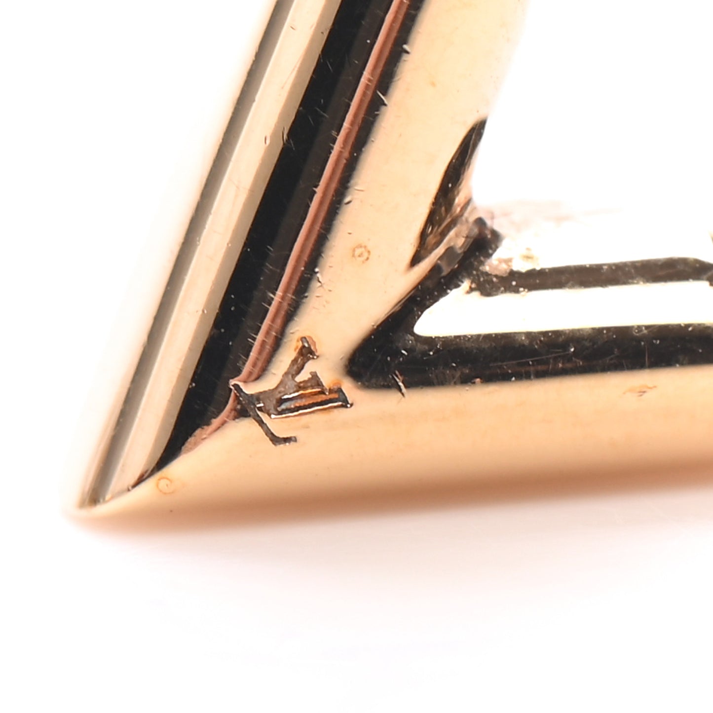 Brass Essential V Stud Earrings Gold