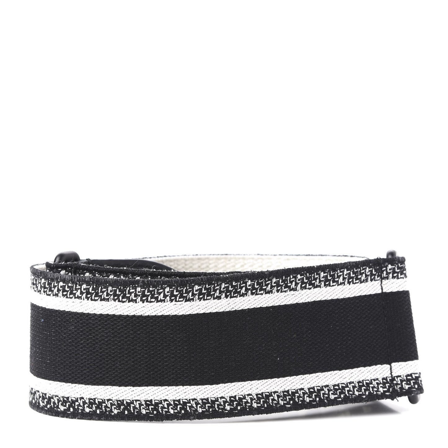 Canvas Embroidered Shoulder Strap Black Ultramatte