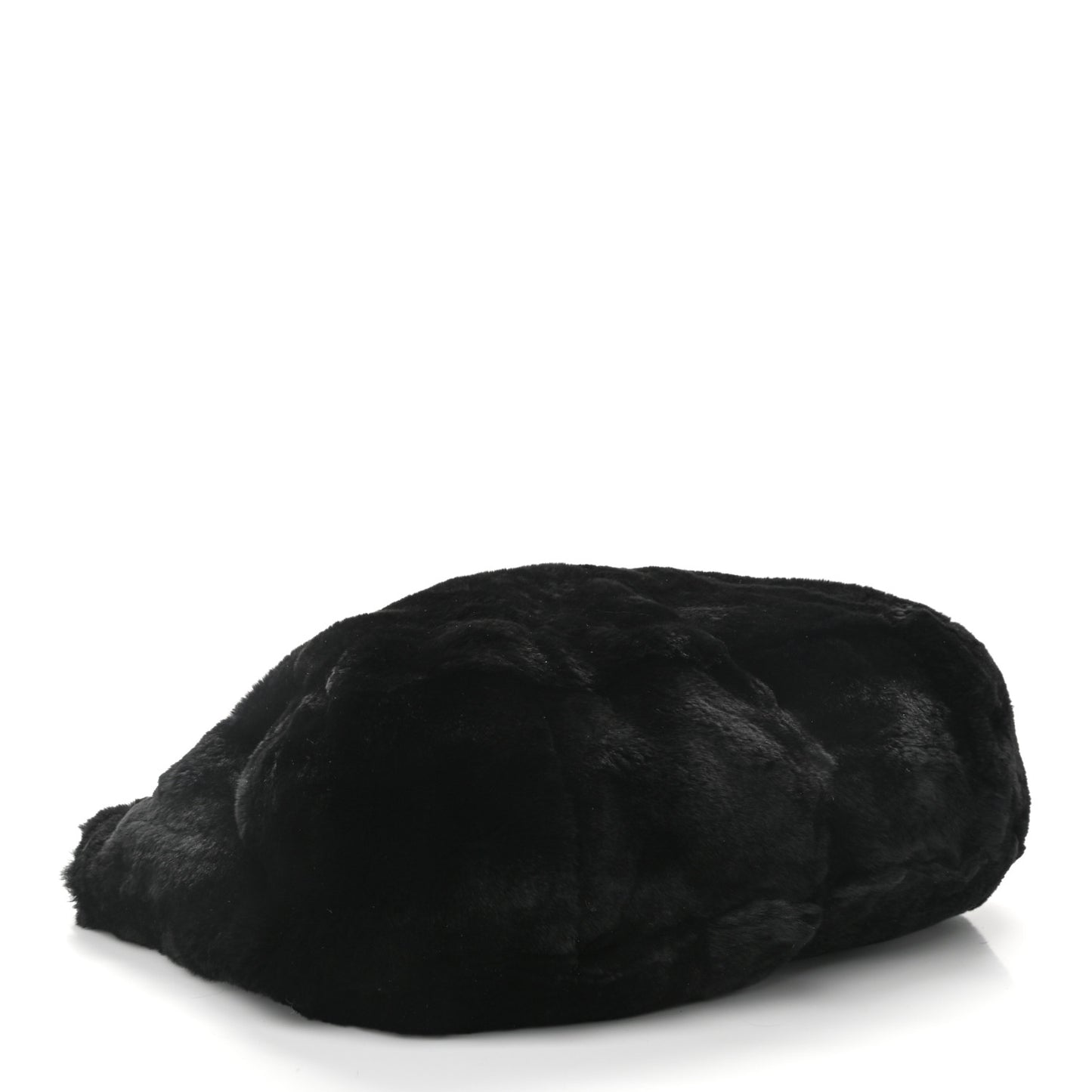 Lapin Rabbit Fur Shoulder Bag Black
