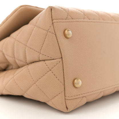 Chanel Caviar Lizard Embossed Quilted Small Coco Handle Flap Beige 9 of 13