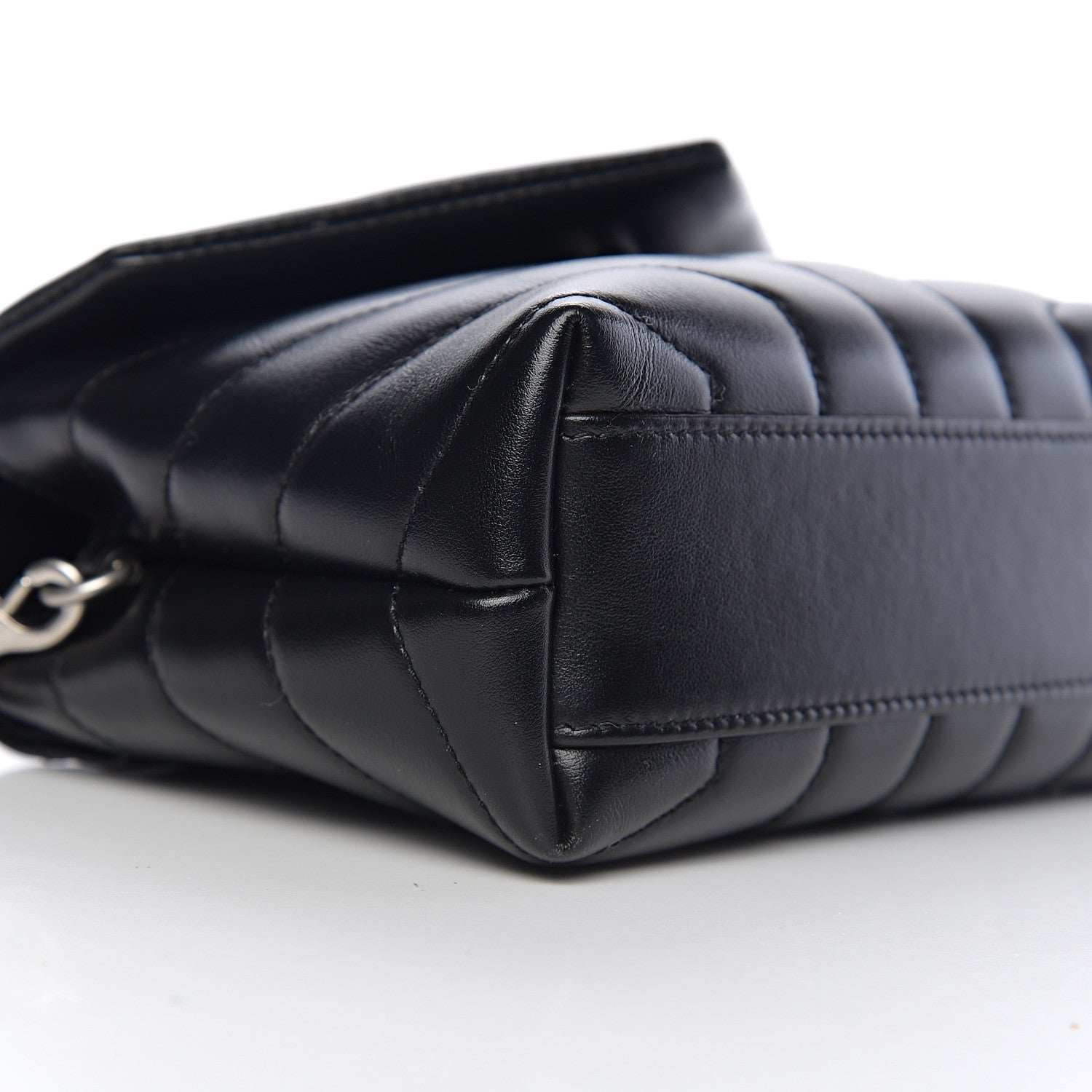 Saint Laurent Calfskin Y Quilted Monogram Toy Loulou Crossbody Bag Black 8 of 10