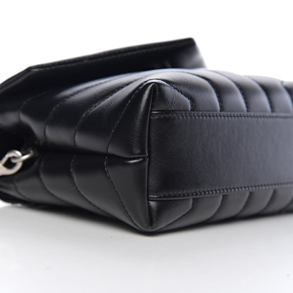 Saint Laurent Calfskin Y Quilted Monogram Toy Loulou Crossbody Bag Black 8 of 10