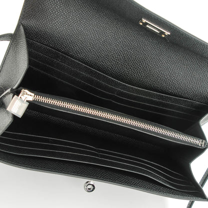 Hermes Epsom Kelly Longue Wallet Black 11 of 13