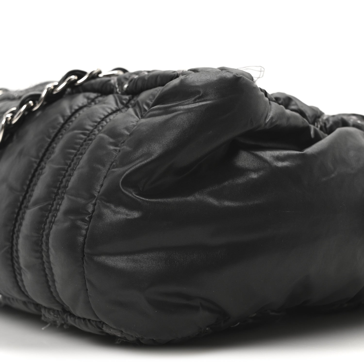 Chanel Nylon Quilted Tweed Stitch Bubble Camera Case Black 1736417