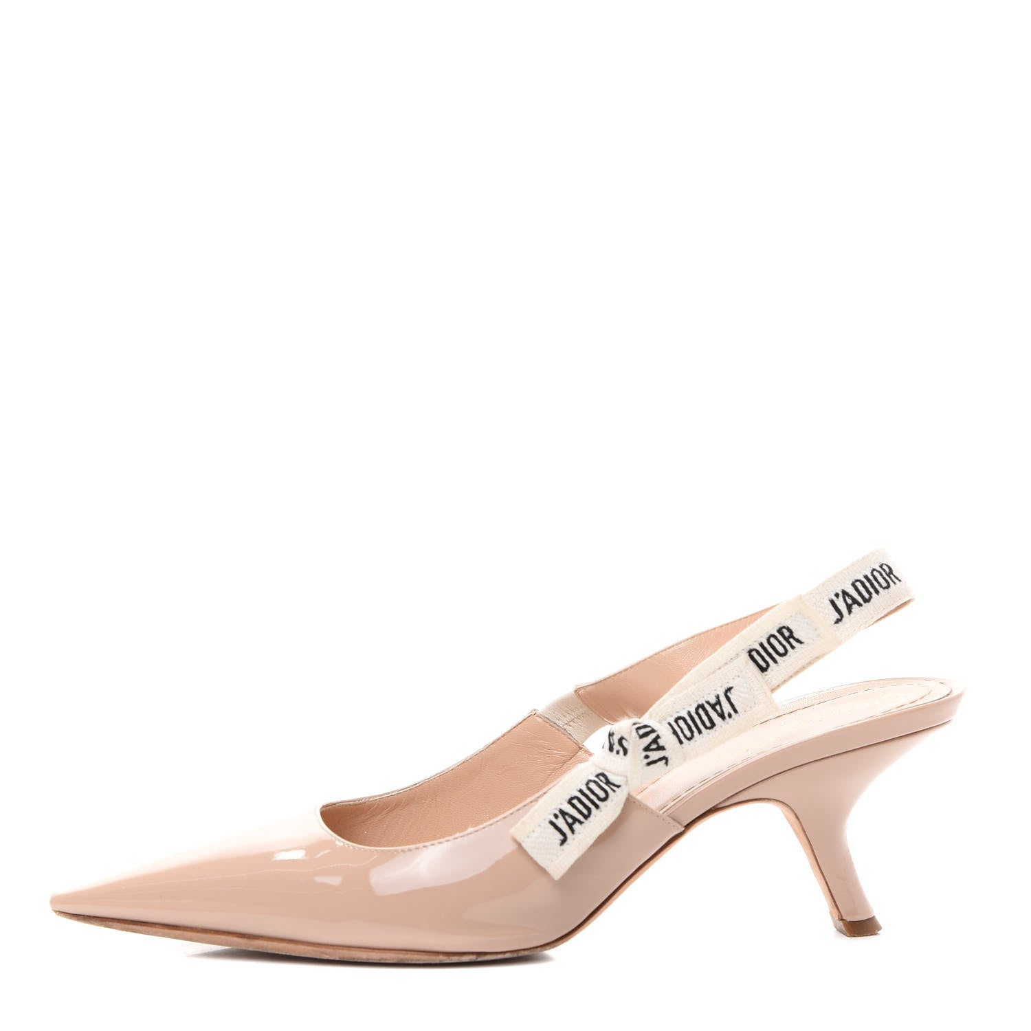 Christian Dior Patent Ribbon J'Adior Slingback 65mm Pumps 42 Nude 1 of 11