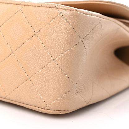Chanel Caviar Quilted Jumbo Double Flap Beige 9 of 14