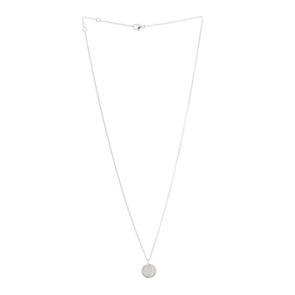 David Yurman 18K White Gold Diamond Cable Collectibles Pave Charm Pendant Necklace 3 of 7