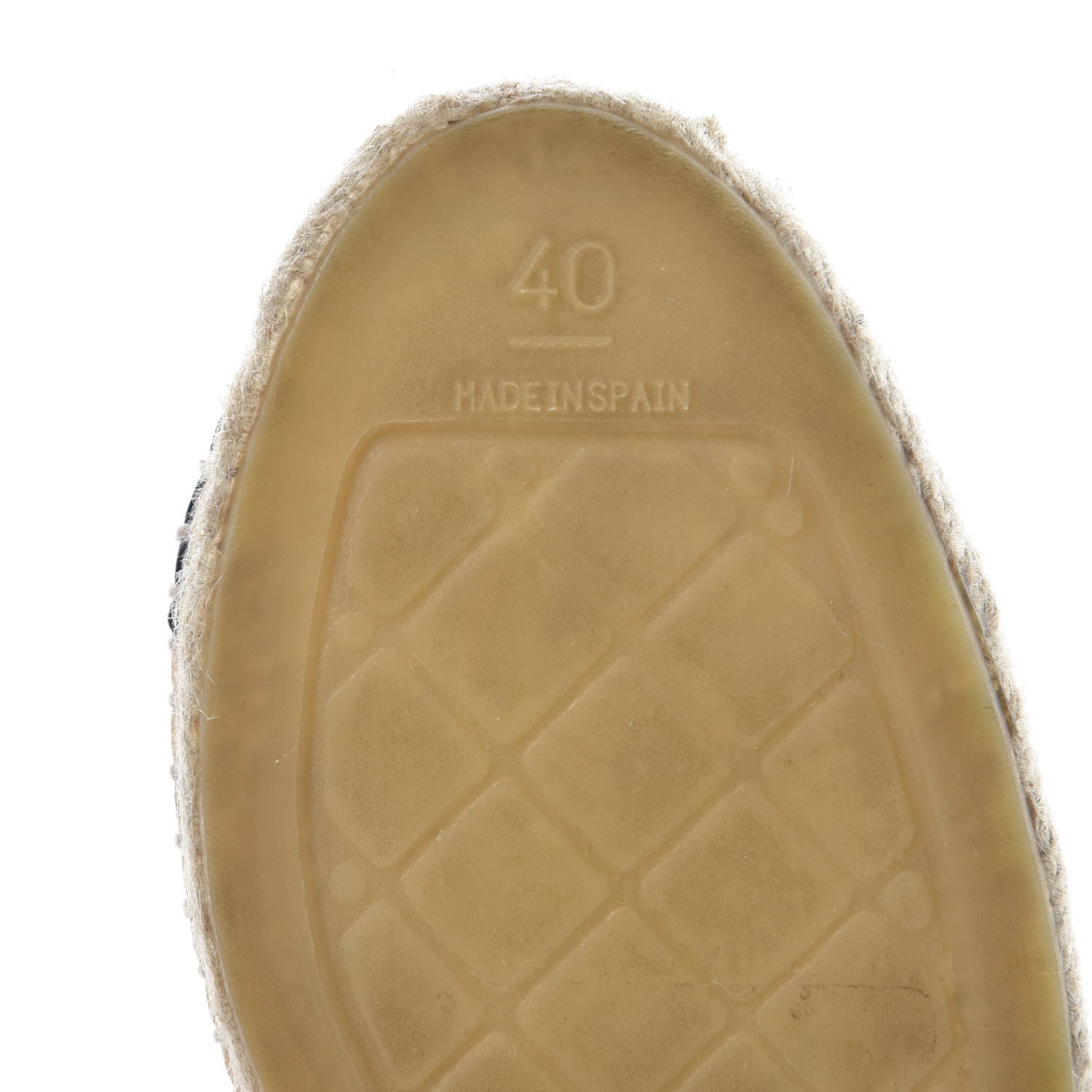 Chanel Lambskin CC Espadrilles 40 Beige Black 9 of 13