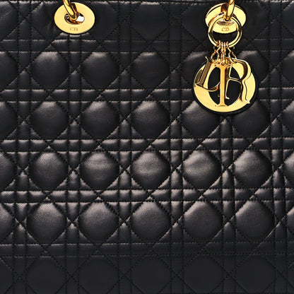 Christian Dior Lambskin Cannage Large Lady Dior Black 8 of 12