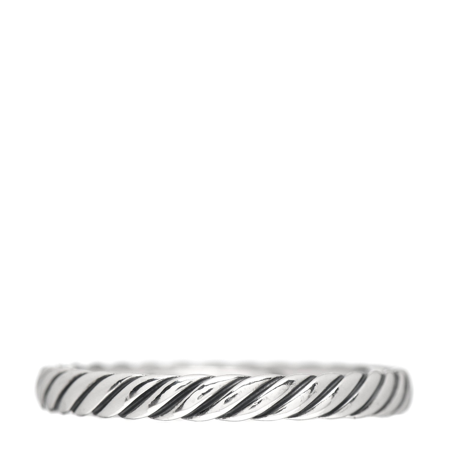 David Yurman Sterling Silver Cable Classics Band Ring 54 6.75 3 of 4