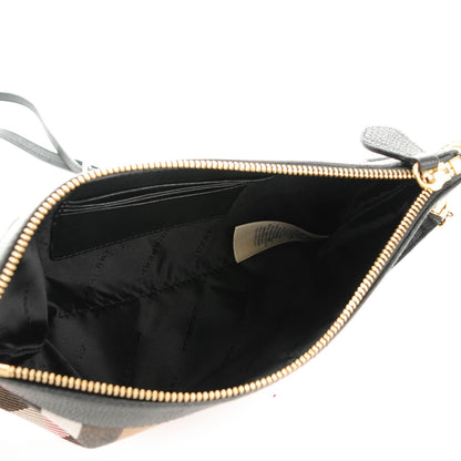 Burberry House Check Derby Peyton Crossbody Clutch Bag Black 6 of 9