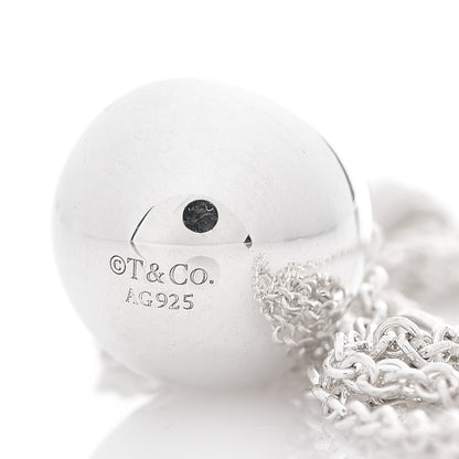 Tiffany Sterling Silver 12.75mm HardWear Ball Pendant Necklace 4 of 4