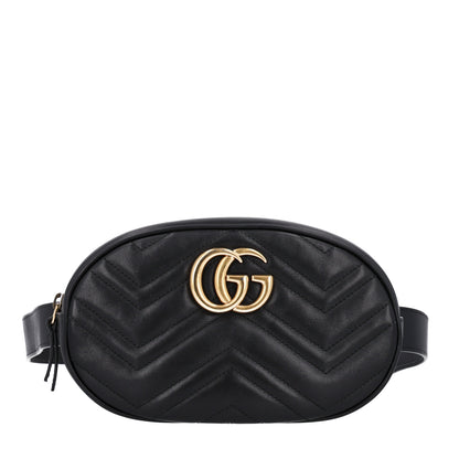 Gucci Calfskin Matelasse GG Marmont Belt Bag 75 30 85 34 Black 1 of 9