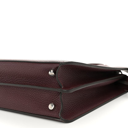 Fendi Cuoio Romano Vitello Cover Glazed Fabric Bi-Color FF 1974 Medium Peekaboo I SEE U Satchel Granada Tartufo Burgundy Tobacco Moro 10 of 11