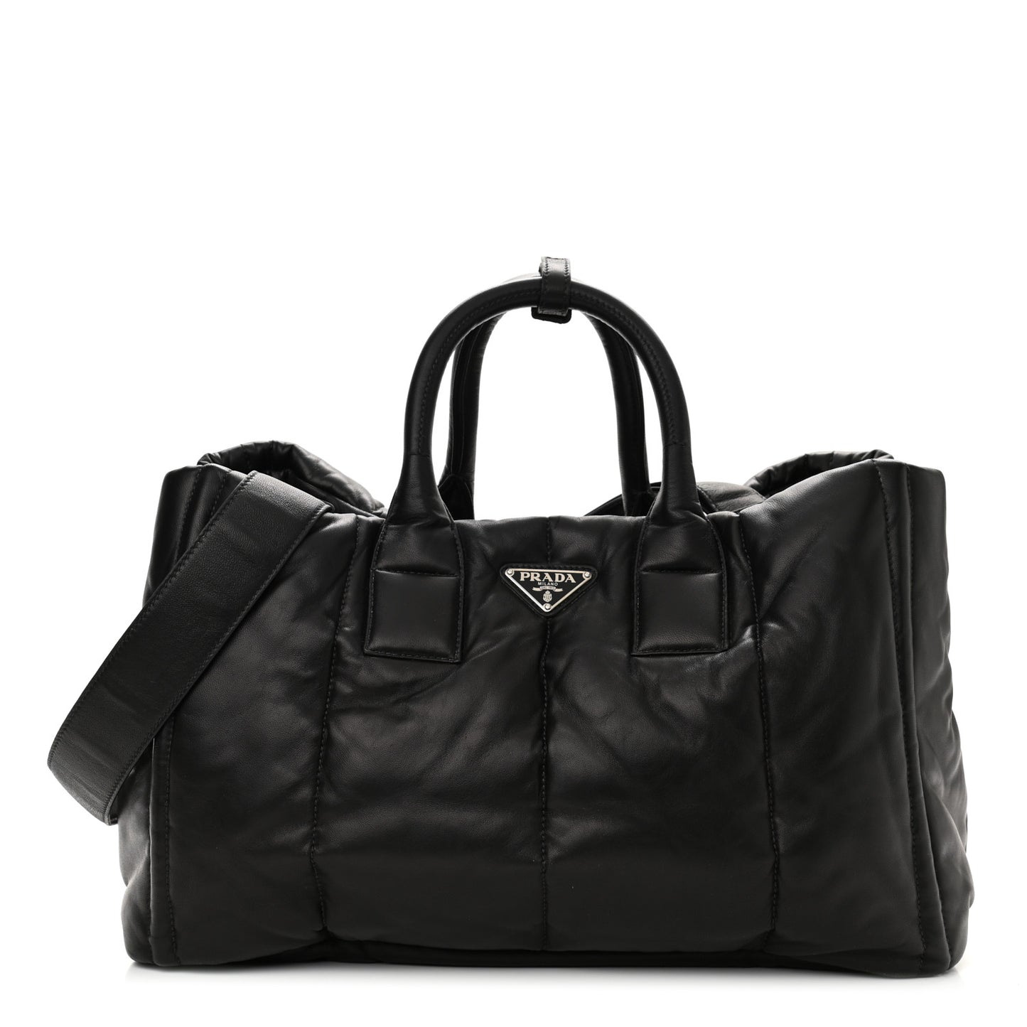 Nappa Bomber Tote Black