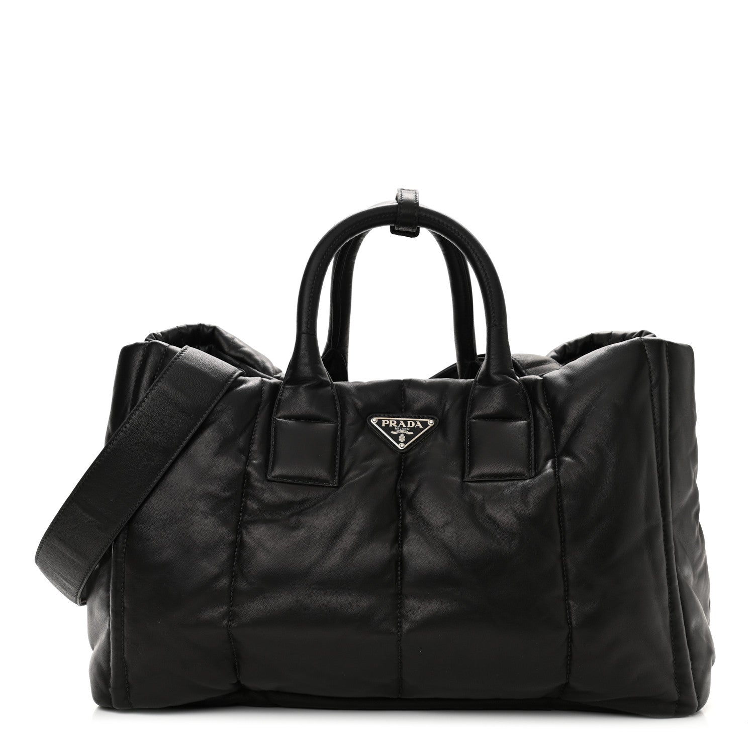 Prada Nappa Bomber Tote Black 1 of 11