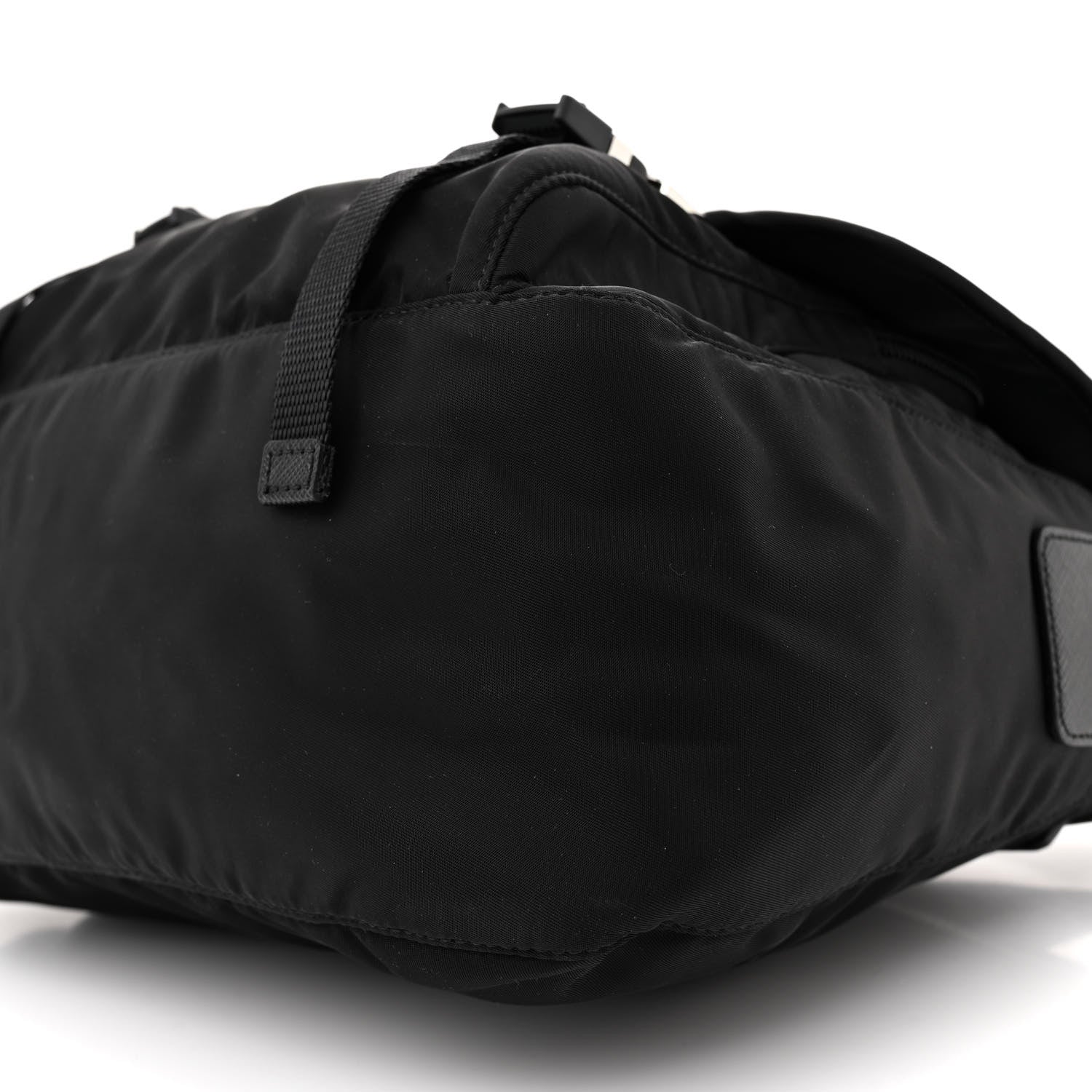 Prada Nylon Vela Double Snap Buckle Messenger Bag Black 10 of 10