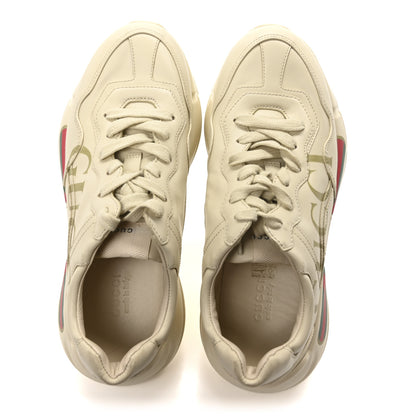 Gucci Calfskin Logo Womens Rhyton Sneakers 38 Ivory 2 of 8
