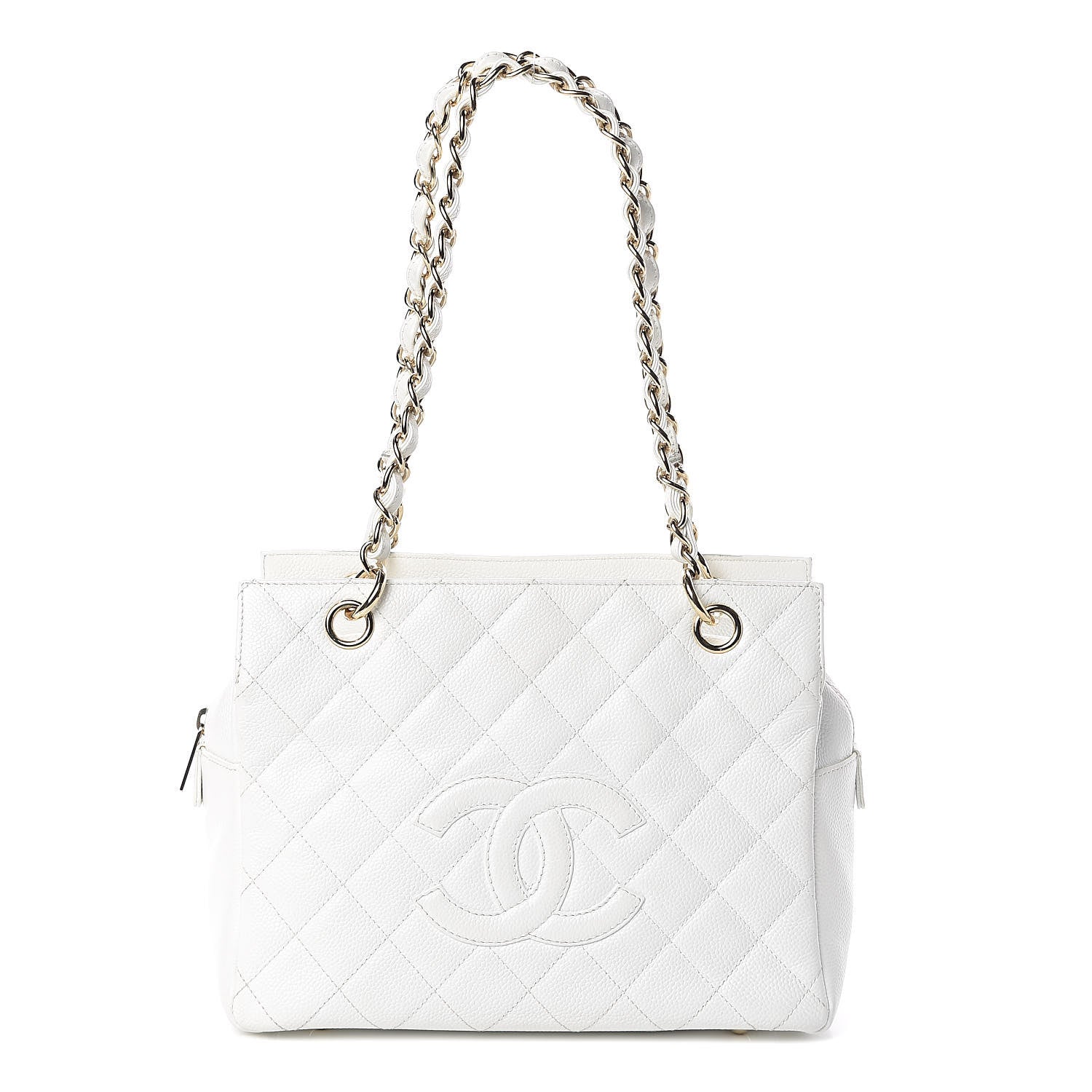 Chanel Caviar Quilted Petit Timeless Tote PTT White 1 of 10