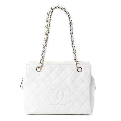 Chanel Caviar Quilted Petit Timeless Tote PTT White 1 of 10
