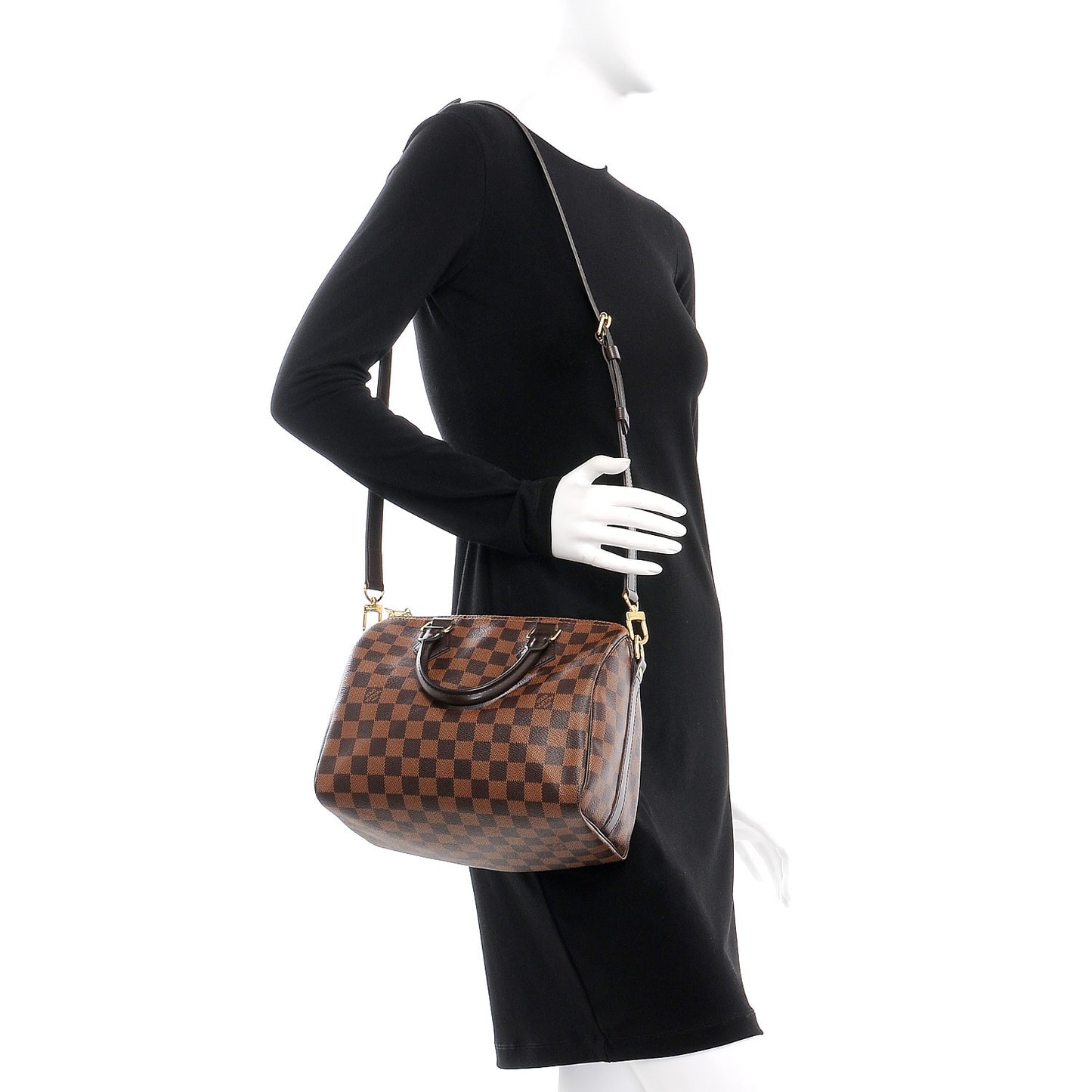 Damier Ebene Speedy Bandouliere 25