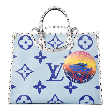 Louis Vuitton Monogram Giant Portofino Beach Onthego Blue 1 of 11