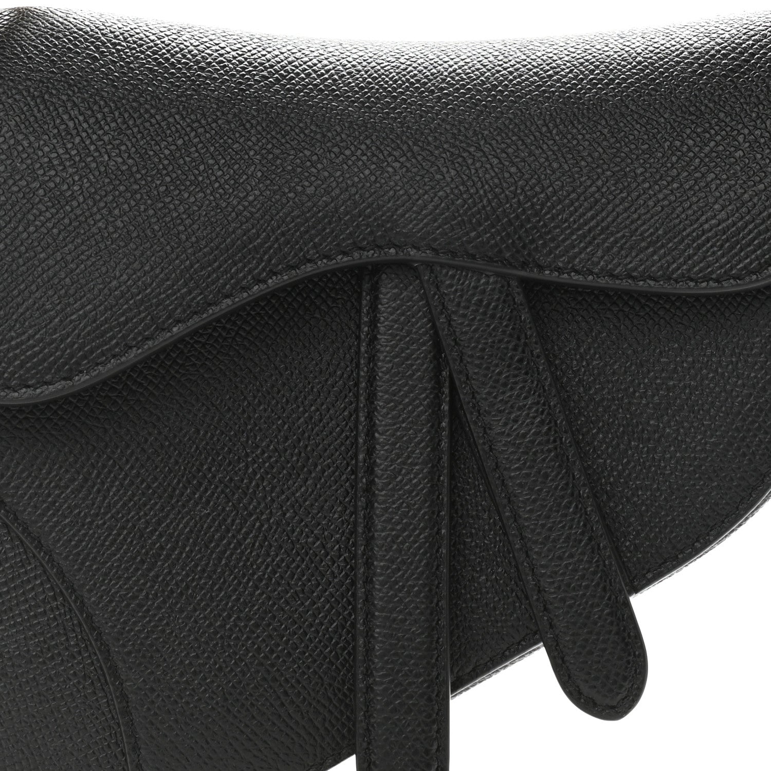 Christian Dior Grained Calfskin Mini Saddle Bag Black 7 of 9